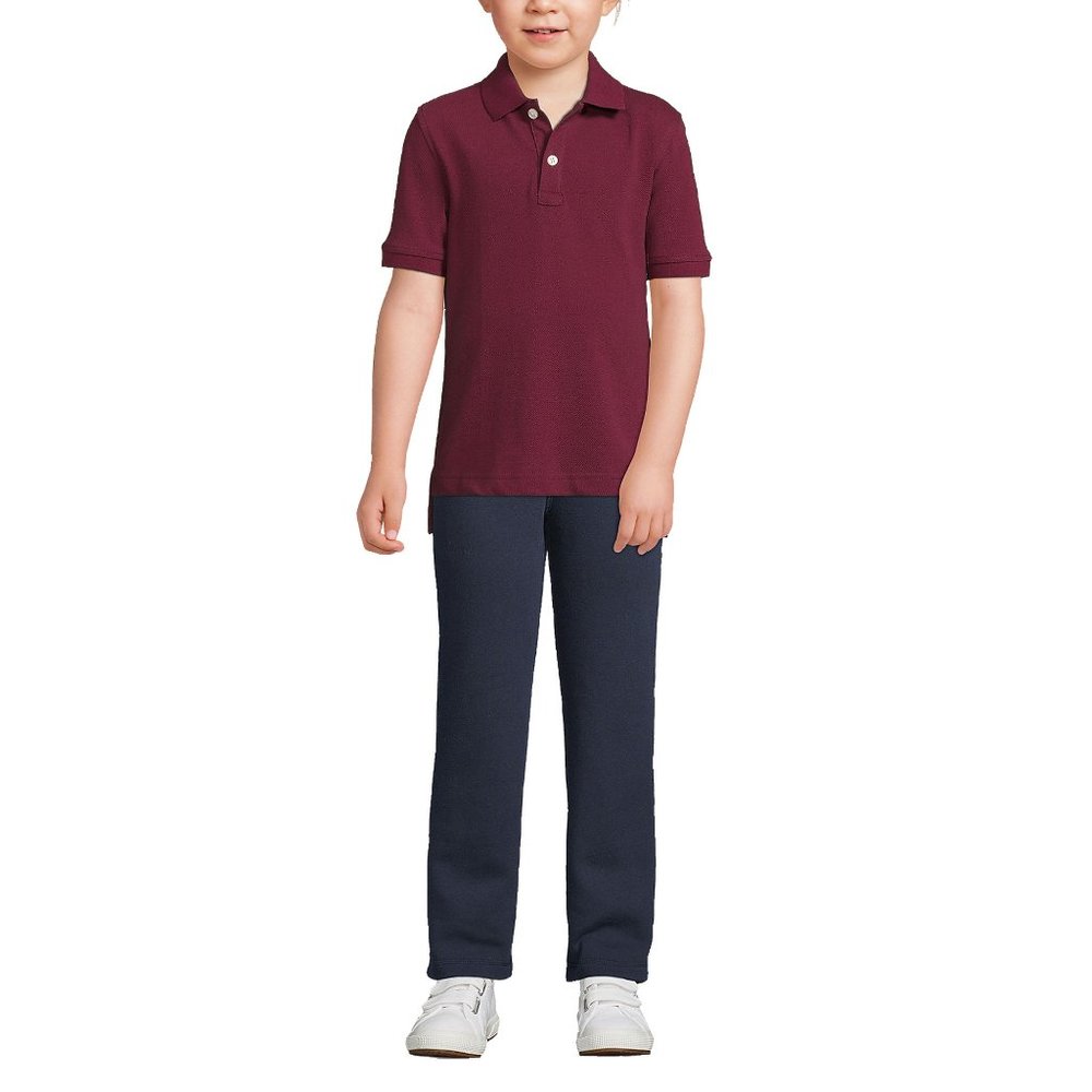 Lands' End School Uniform Kids Short Sleeve Mesh Polo Shirt, NWT